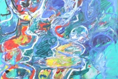 0726, In Gedanken an Asker Jorn, 1995, 50x40 cm, Acryl / Leinwand