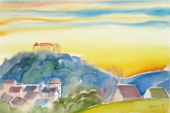 745, Neulengbach, 1993, Aquarell, 56 x 38,3 cm