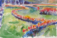 564, Mirabellgarten, 1984, Aquarell, 57 x 38,5 cm