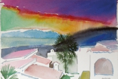 9135, Teneriffa, 1988, Aquarell, 38 x 28 cm