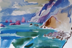 9150, Am Atlantik, 1988, Aquarell, 45 x 32,5 cm