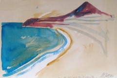 9152, El Medano, 1988, Aquarell, 45 x 32,5 cm