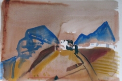 9153, Bei Arona, 1988, Aquarell, 45 x 32,5 cm