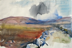 9187, Am Teide, 1992, Aquarell, 56 x 38 cm