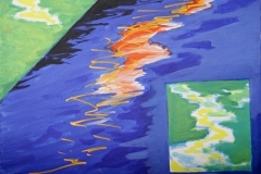0285, Wasser-Teilung, 1992, 80x60 cm, Acryl / Leinwand